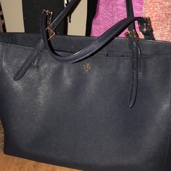 Blue gently used Tory Burch Tote - Picture 2 of 4